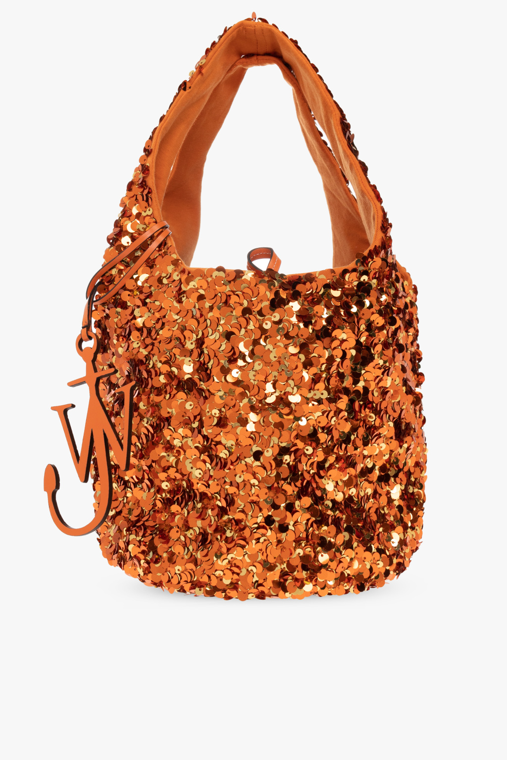 【関税込み】JW Anderson ピンク ミニ Sequin Shopper バッグ JW Anderson Rose Gold Mini Sequin Shopper Bag JW Anderson